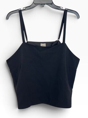 autres filles | Black Strappy Boxy Fit Tank Top L